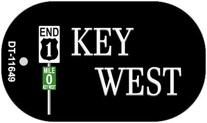 Key West Highway Sign Novelty Metal Dog Tag Necklace DT-11649