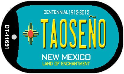 Taoseno Teal New Mexico Novelty Metal Dog Tag Necklace DT-11651