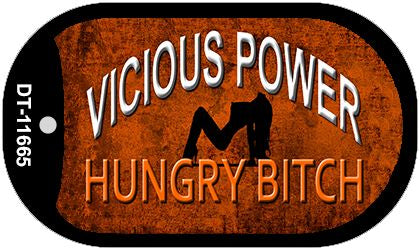 Vicious Power Novelty Metal Dog Tag Necklace DT-11665