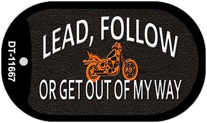 Lead Follow Novelty Metal Dog Tag Necklace DT-11667