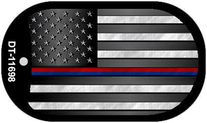 First Responder American Flag Novelty Metal Dog Tag Necklace DT-11698