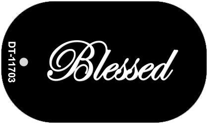 Blessed Novelty Metal Dog Tag Necklace DT-11703