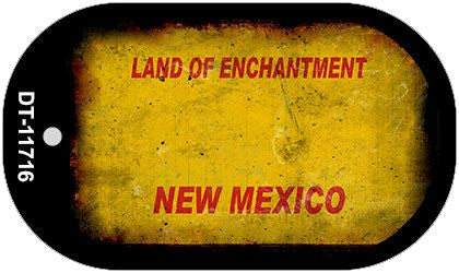 New Mexico Rusty Blank Novelty Metal Dog Tag Necklace DT-11716