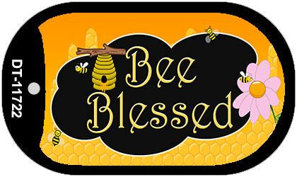 Bee Blessed Honey Hive Novelty Metal Dog Tag Necklace DT-11722