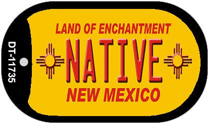 Native New Mexico Yellow State Novelty Metal Dog Tag Necklace DT-11735