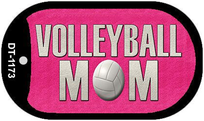 Volleyball Mom Novelty Metal Dog Tag Necklace DT-1173