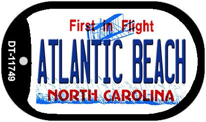 Atlantic Beach North Carolina State Novelty Metal Dog Tag Necklace DT-11749