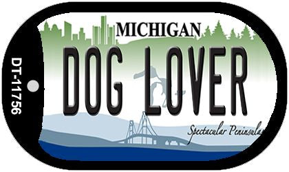 Michigan Dog Lover Novelty Metal Dog Tag Necklace DT-11756