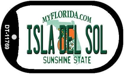 Isla Del Sol Florida Novelty Metal Dog Tag Necklace DT-11769
