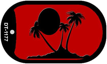 Island Palms Novelty Metal Dog Tag Necklace DT-1177