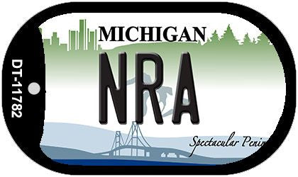Michigan NRA Novelty Metal Dog Tag Necklace DT-11782