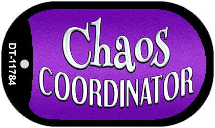 Chaos Coordinator Novelty Metal Dog Tag Necklace DT-11784