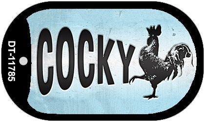 Cocky Chicken Novelty Metal Dog Tag Necklace DT-11785