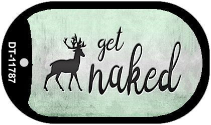 Get Naked Novelty Metal Dog Tag Necklace DT-11787