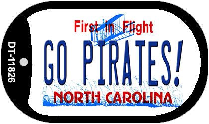 Go Pirates North Carolina Novelty Metal Dog Tag Necklace DT-11826