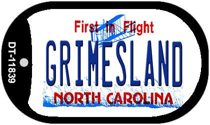 Grimesland North Carolina Novelty Metal Dog Tag Necklace DT-11839