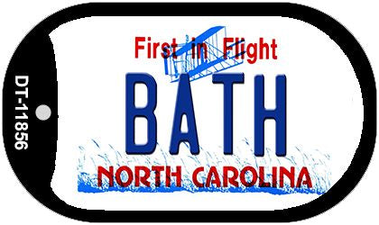 Bath North Carolina Novelty Metal Dog Tag Necklace DT-11856