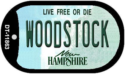 Woodstock New Hampshire Novelty Metal Dog Tag Necklace DT-11863