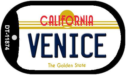 Venice California Novelty Metal Dog Tag Necklace DT-11874