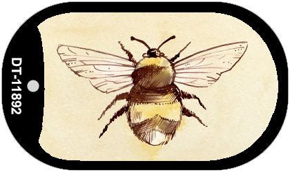 Bumble Bee Watercolor Novelty Metal Dog Tag Necklace DT-11892