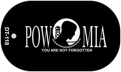POW MIA Not Forgotten Novelty Metal Dog Tag Necklace DT-118