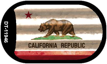 California Corrugated Flag Novelty Dog Tag Necklace DT-11946