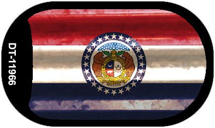 Missouri Corrugated Flag Novelty Dog Tag Necklace DT-11966