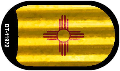 New Mexico Corrugated Flag Novelty Dog Tag Necklace DT-11972
