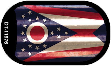 Ohio Corrugated Flag Novelty Dog Tag Necklace DT-11976