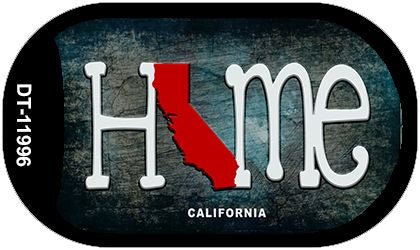 California Home State Outline Novelty Dog Tag Necklace DT-11996