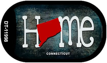 Connecticut Home State Outline Novelty Dog Tag Necklace DT-11998
