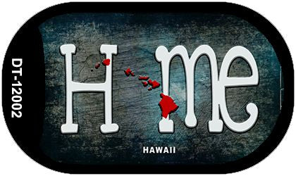 Hawaii Home State Outline Novelty Dog Tag Necklace DT-12002