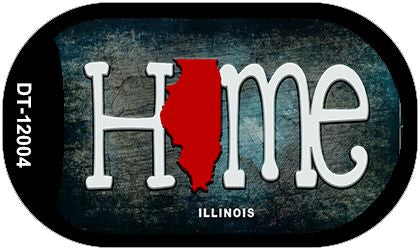 Illinois Home State Outline Novelty Dog Tag Necklace DT-12004