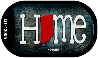 Indiana Home State Outline Novelty Dog Tag Necklace DT-12005