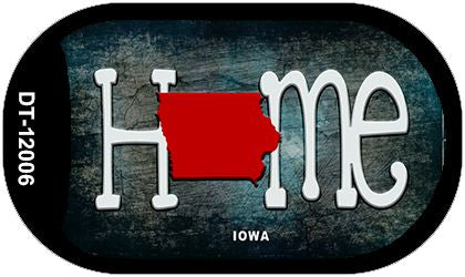 Iowa Home State Outline Novelty Dog Tag Necklace DT-12006