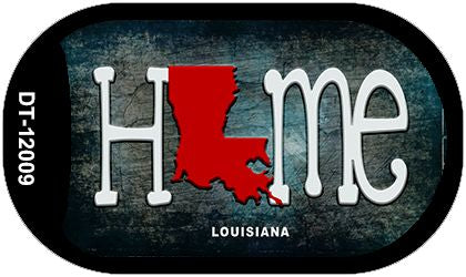 Louisiana Home State Outline Novelty Dog Tag Necklace DT-12009