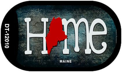 Maine Home State Outline Novelty Dog Tag Necklace DT-12010