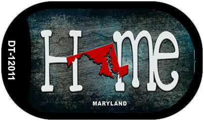 Maryland Home State Outline Novelty Dog Tag Necklace DT-12011