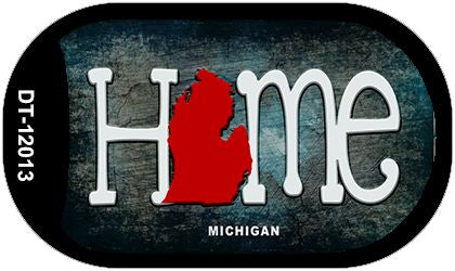 Michigan Home State Outline Novelty Dog Tag Necklace DT-12013