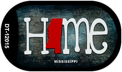 Mississippi Home State Outline Novelty Dog Tag Necklace DT-12015