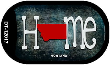 Montana Home State Outline Novelty Dog Tag Necklace DT-12017