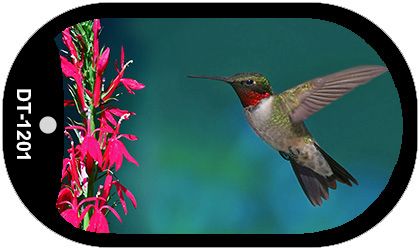Hummingbird Novelty Metal Dog Tag Necklace DT-1201