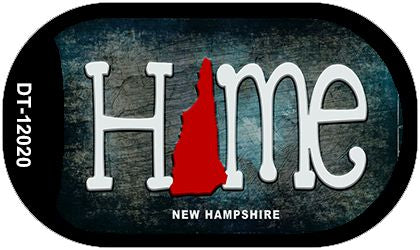 New Hampshire Home State Outline Novelty Dog Tag Necklace DT-12020