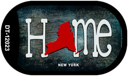 New York Home State Outline Novelty Dog Tag Necklace DT-12023