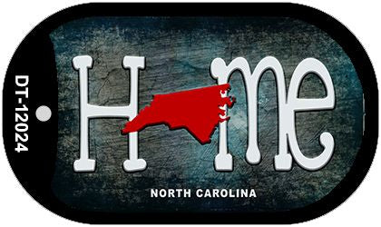 North Carolina Home State Outline Novelty Dog Tag Necklace DT-12024