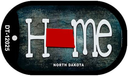 North Dakota Home State Outline Novelty Dog Tag Necklace DT-12025