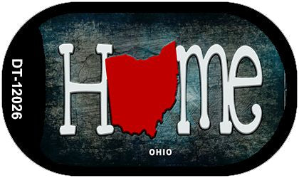 Ohio Home State Outline Novelty Dog Tag Necklace DT-12026