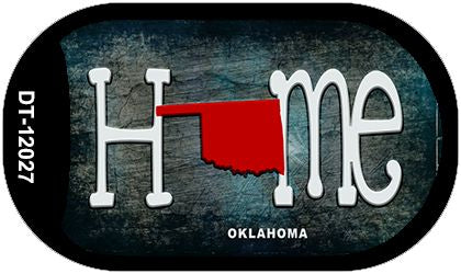 Oklahoma Home State Outline Novelty Dog Tag Necklace DT-12027
