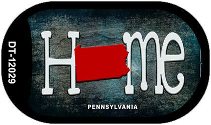 Pennsylvania Home State Outline Novelty Dog Tag Necklace DT-12029