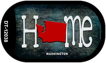 Washington Home State Outline Novelty Dog Tag Necklace DT-12038